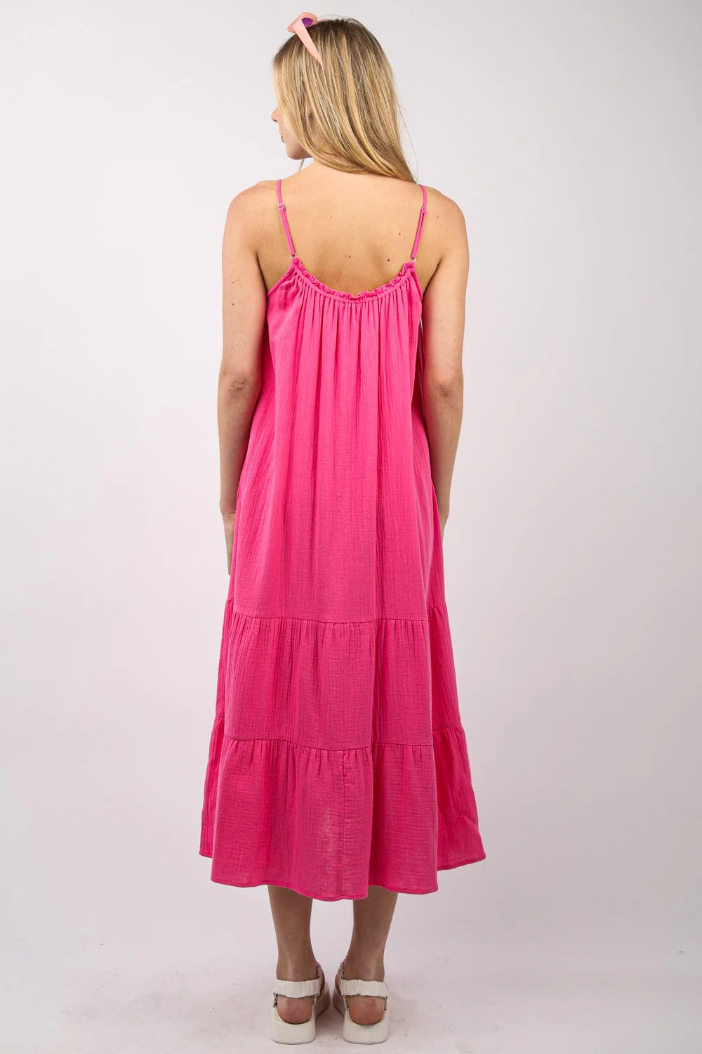 VERY J Ruffled A-Line Midi Cami Dress - Image 2