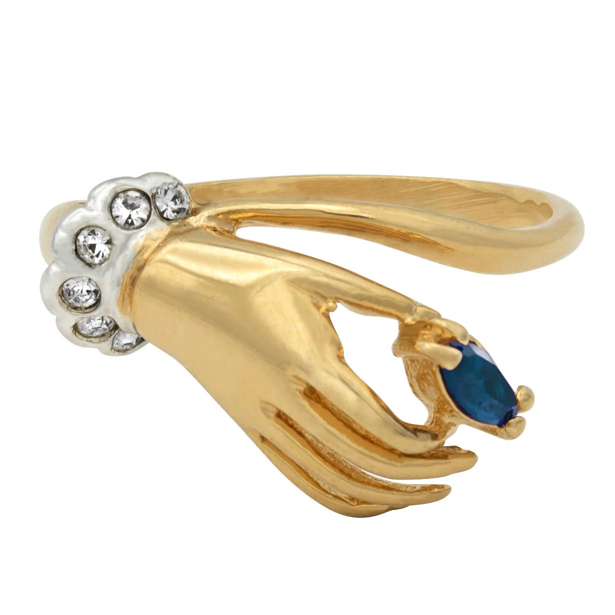 Vintage Austrian Crystals 18k Yellow Gold Matte or Polished Finish Made in USA by PVD Vintage Jewelry - Image 18