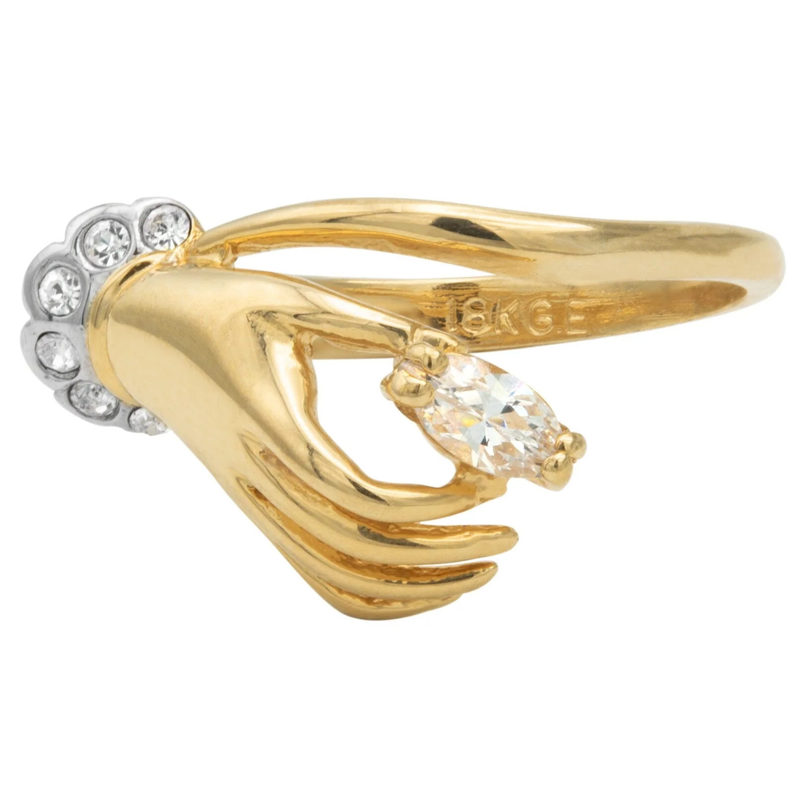 Vintage Austrian Crystals 18k Yellow Gold Matte or Polished Finish Made in USA by PVD Vintage Jewelry - Image 30