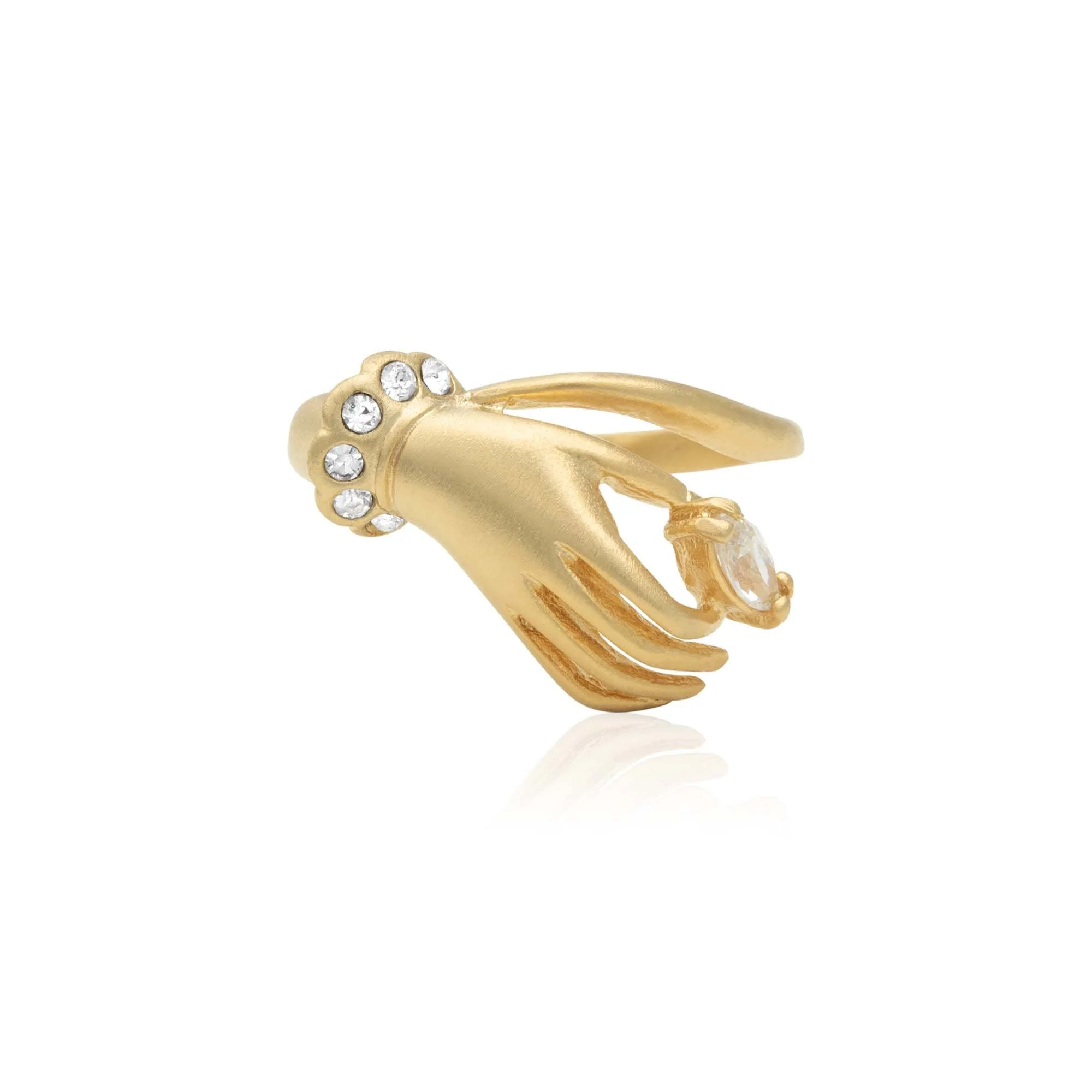 Vintage Austrian Crystals 18k Yellow Gold Matte or Polished Finish Made in USA by PVD Vintage Jewelry - Image 37