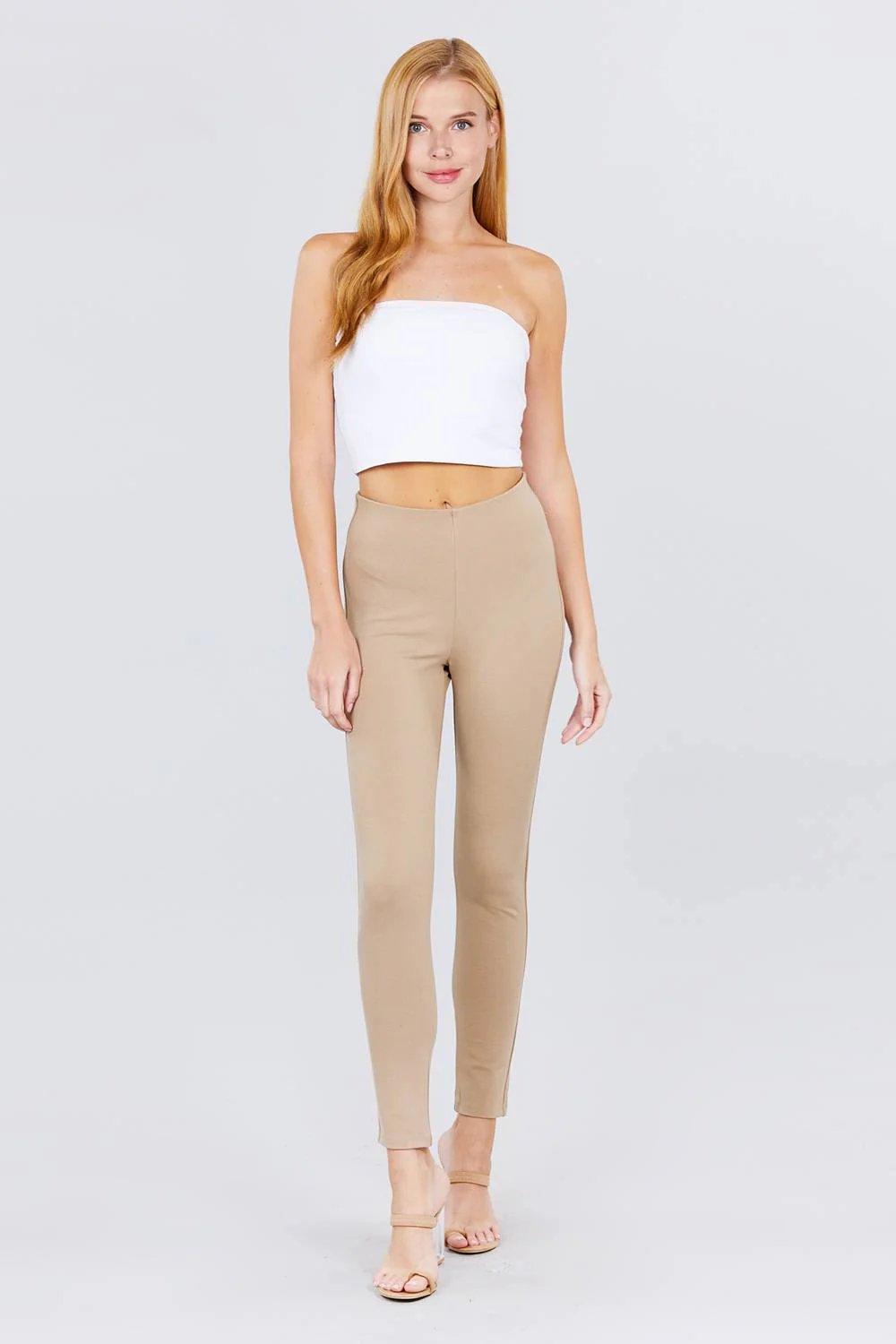 Waist Elastic Band Ponte Pants - Image 2