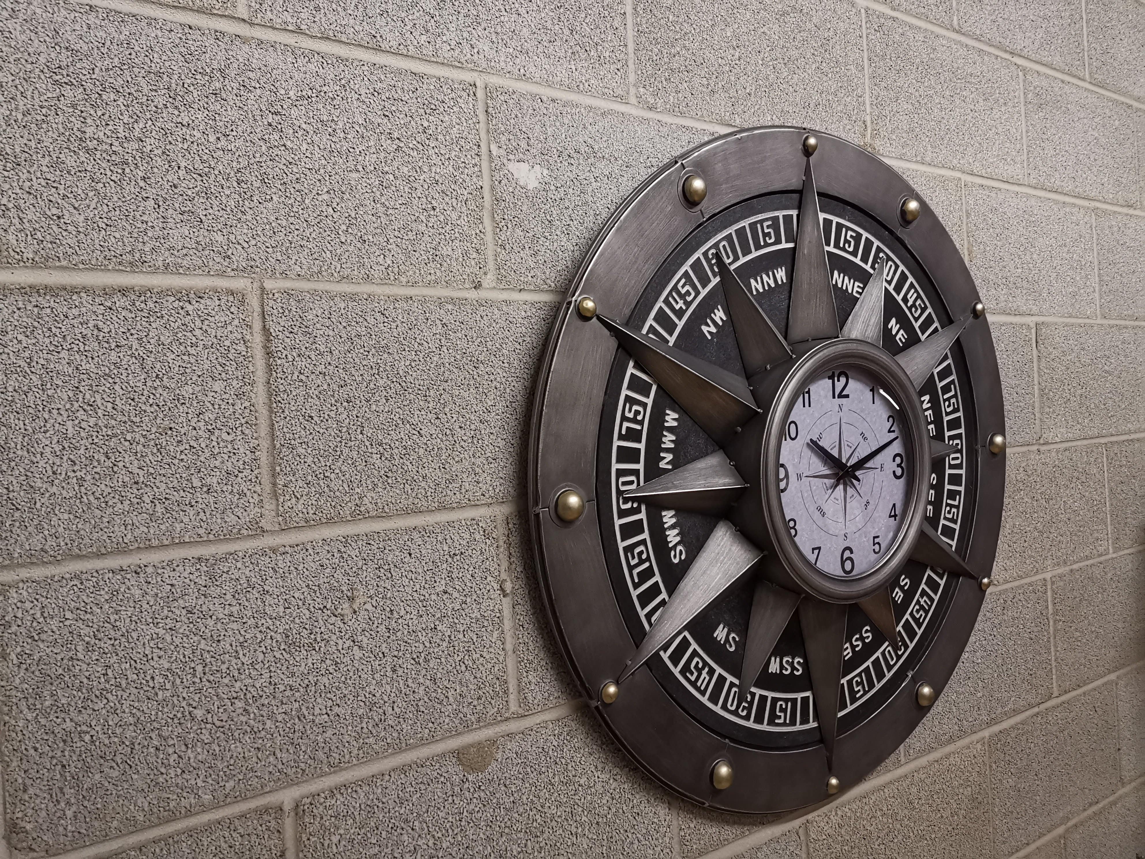Wall clock - Compass Metal Wall Clock by Peterson Housewares & Artwares - Image 5