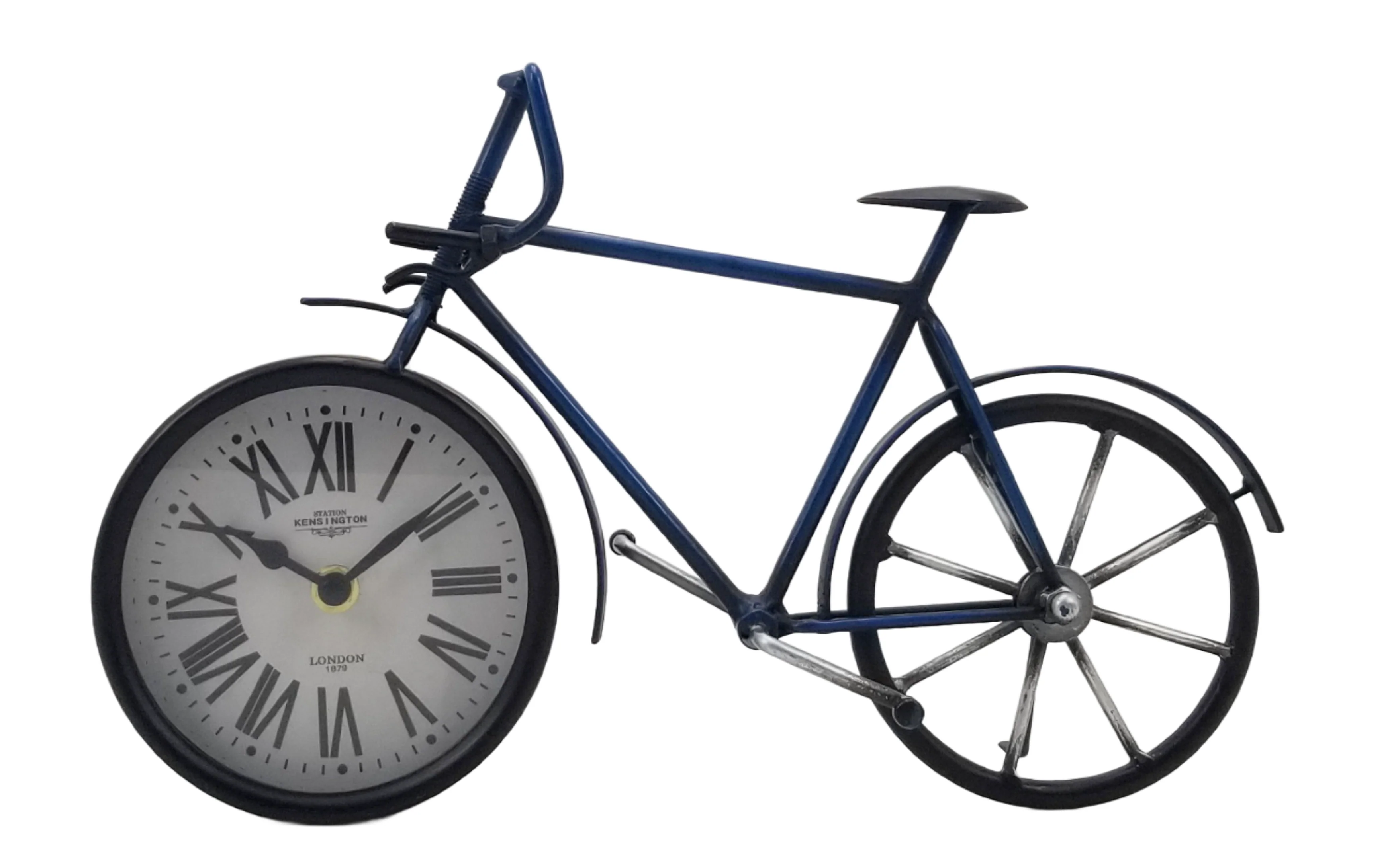 Wall/Table clock - Roman Numbers Bike Table Clock by Peterson Housewares & Artwares - Image 4