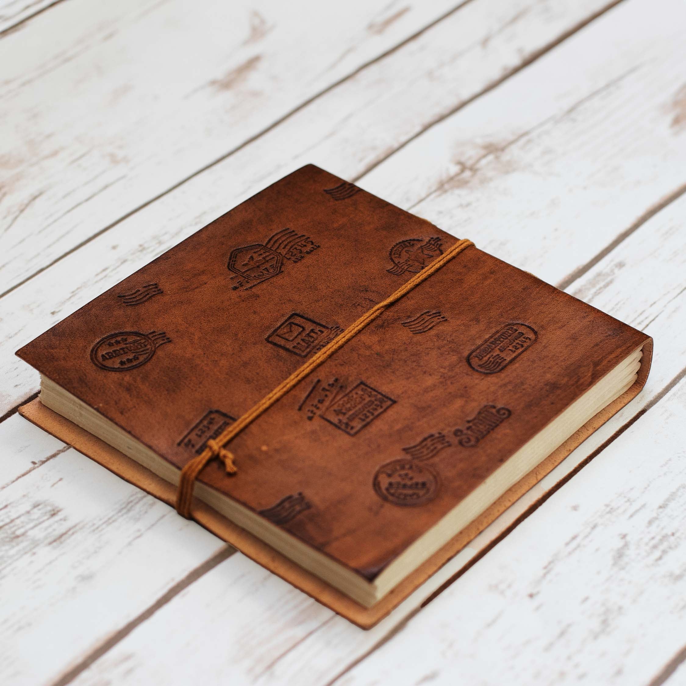 Wanderlust 7x7 Artist Handmade Leather Journal by Soothi - Image 8