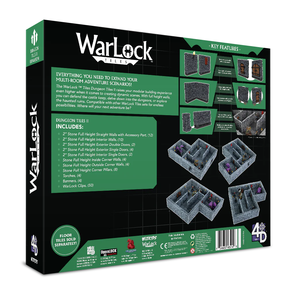 WarLock Tiles: Dungeon Tiles II - Full Height Stone Walls Expansion - Image 2