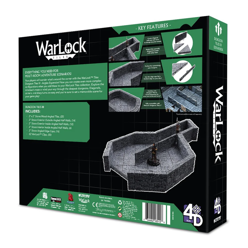 WarLock Tiles:  Dungeon Tiles III - Angles Expansion - Image 2