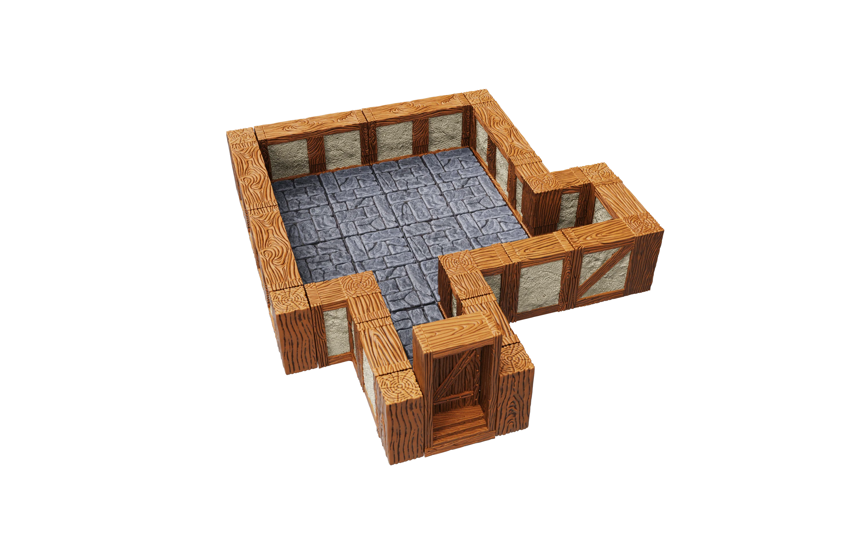 WarLock Tiles: Expansion Pack - 1 in. Town & Village Straight Walls - Image 3
