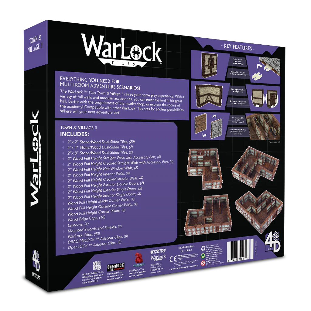 WarLock Tiles: Town & Village II - Full Height Plaster Walls - Image 2