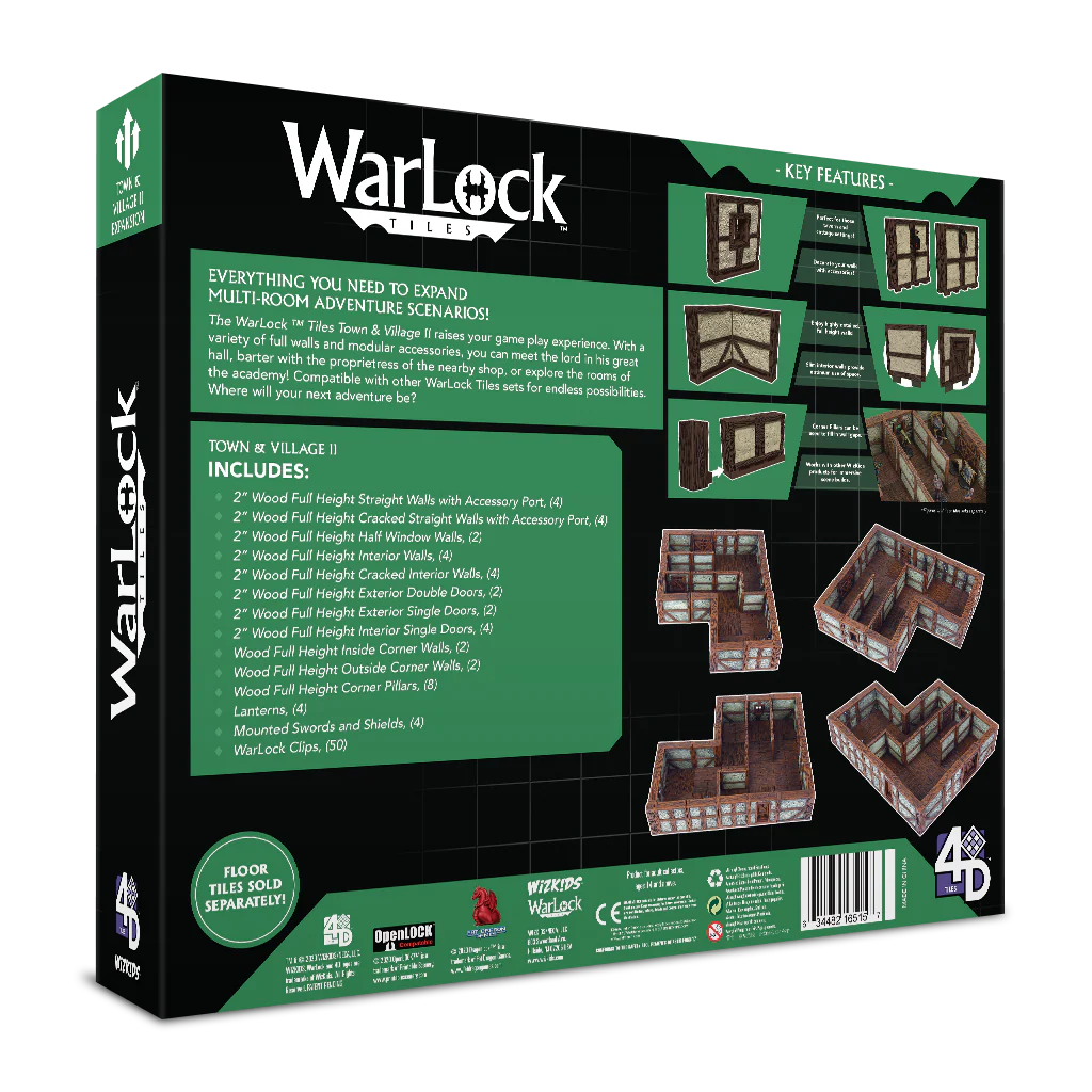 WarLock Tiles: Town & Village II - Full Height Plaster Walls Expansion - Image 2
