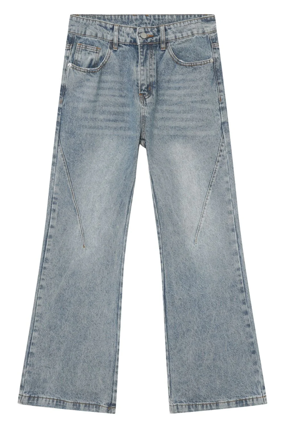 Washed Bootcut Men's Jeans with Pockets - Image 6