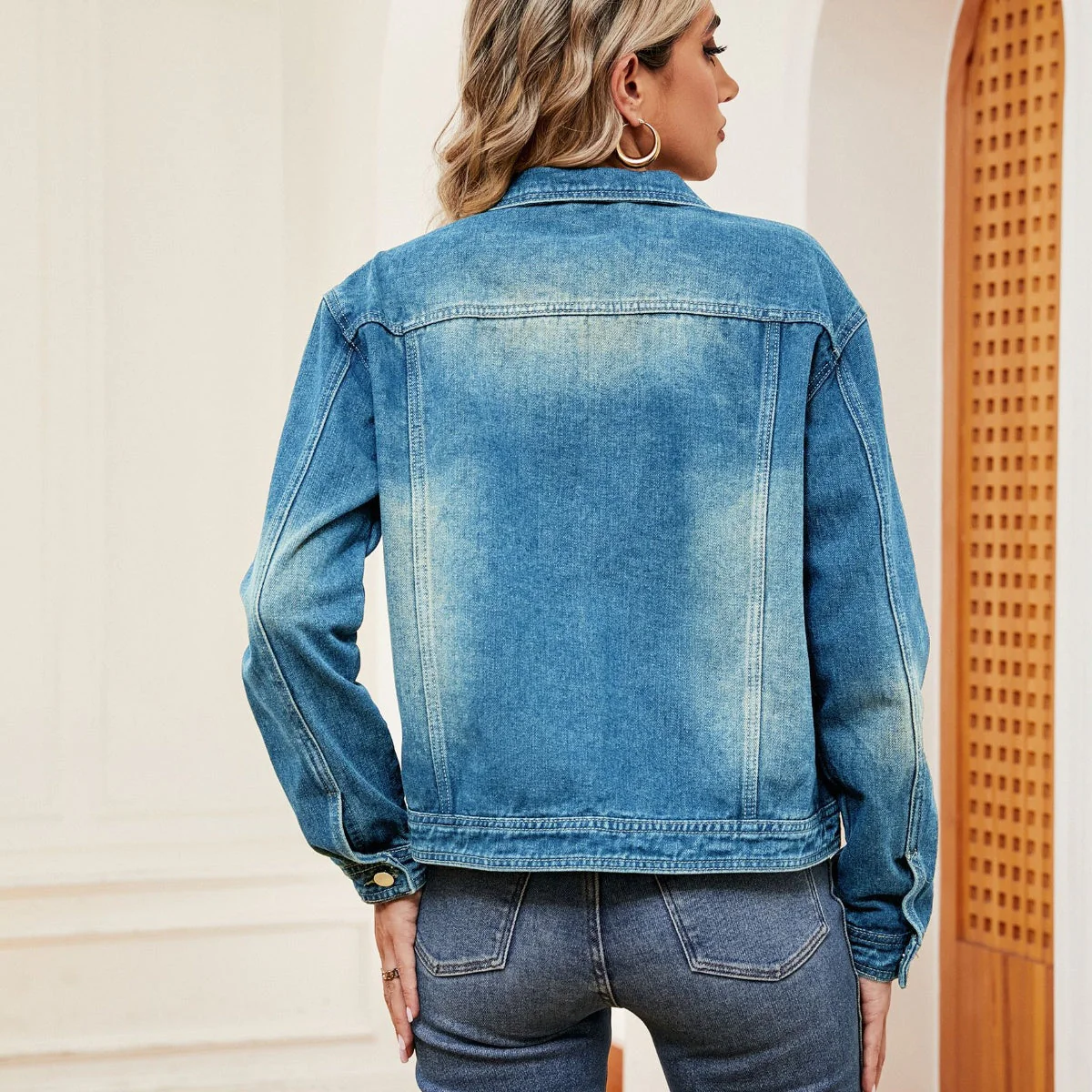 Washed Denim Jacket - Image 2