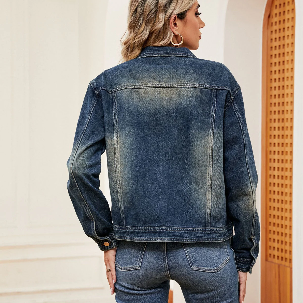 Washed Denim Jacket - Image 6