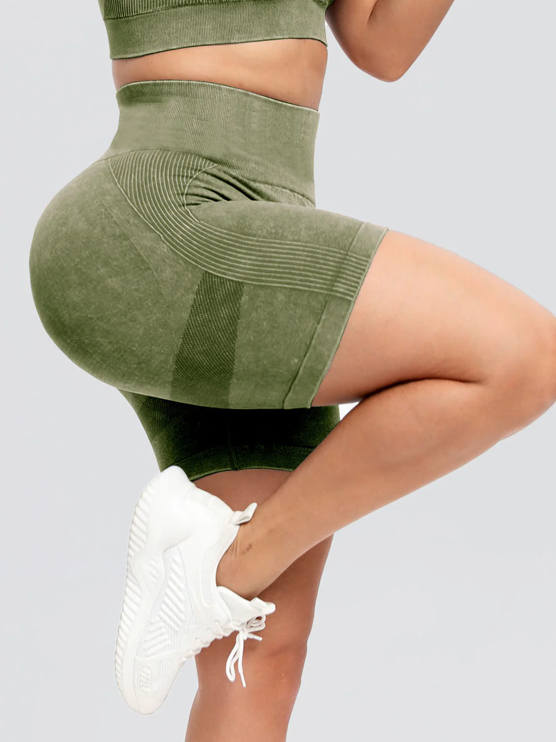 Washed High Waist Active Shorts - Image 16
