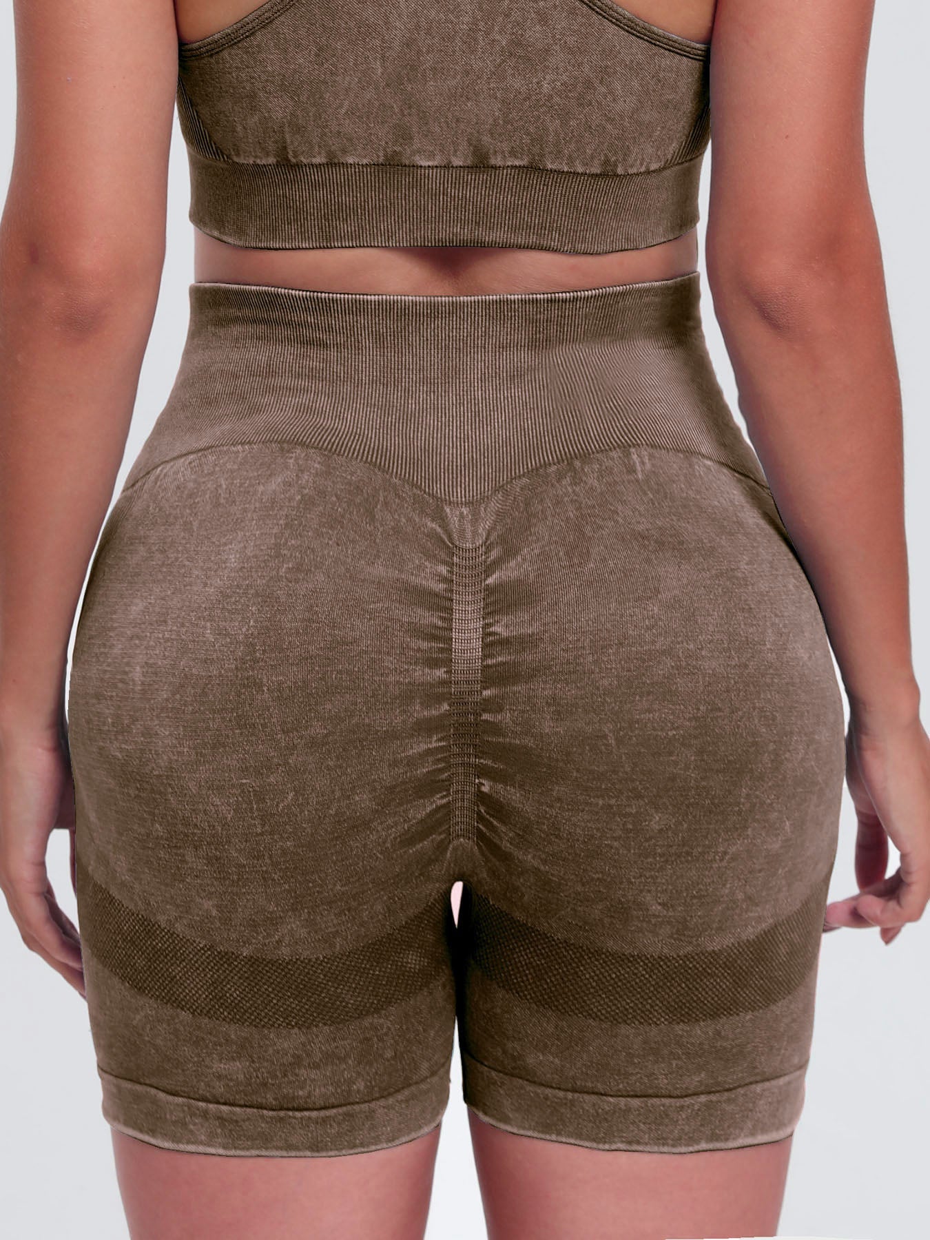Washed High Waist Active Shorts - Image 7