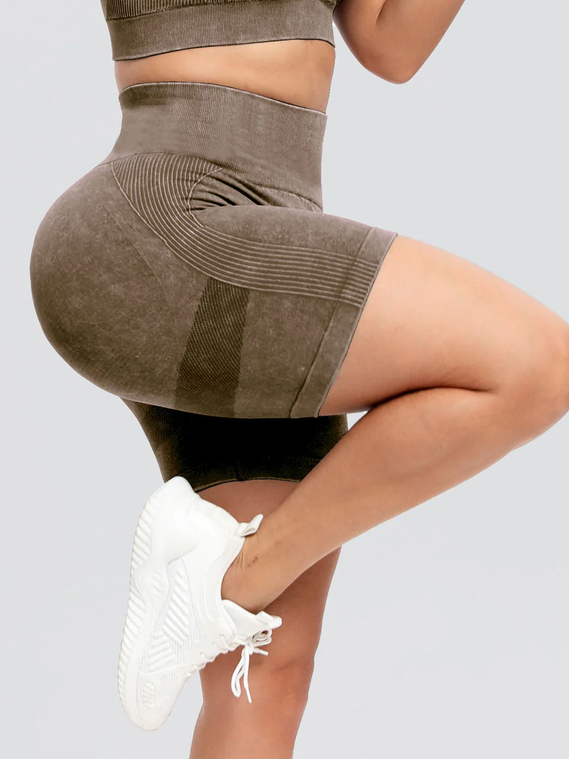 Washed High Waist Active Shorts - Image 8