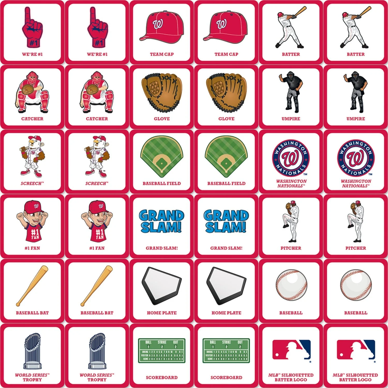 Washington Nationals Matching Game by MasterPieces Puzzle Company INC - Image 2
