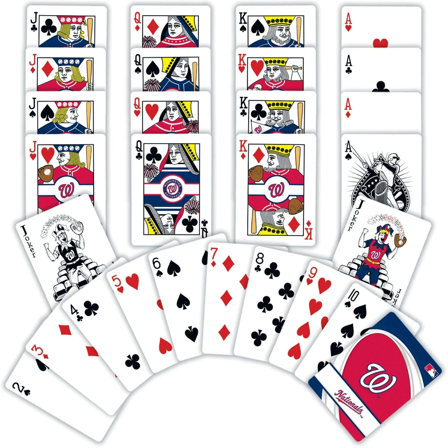 Washington Nationals Playing Cards - 54 Card Deck by MasterPieces Puzzle Company INC - Image 2