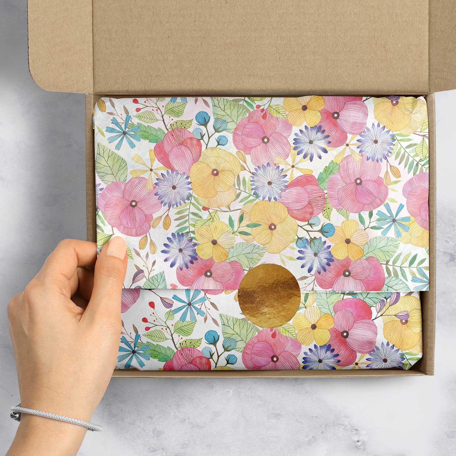 Watercolor Petal 20" x 30" Floral Gift Tissue Paper by Present Paper - Image 5
