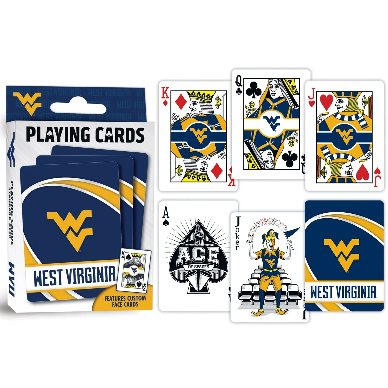 West Virginia Mountaineers Playing Cards - 54 Card Deck by MasterPieces Puzzle Company INC - Image 3