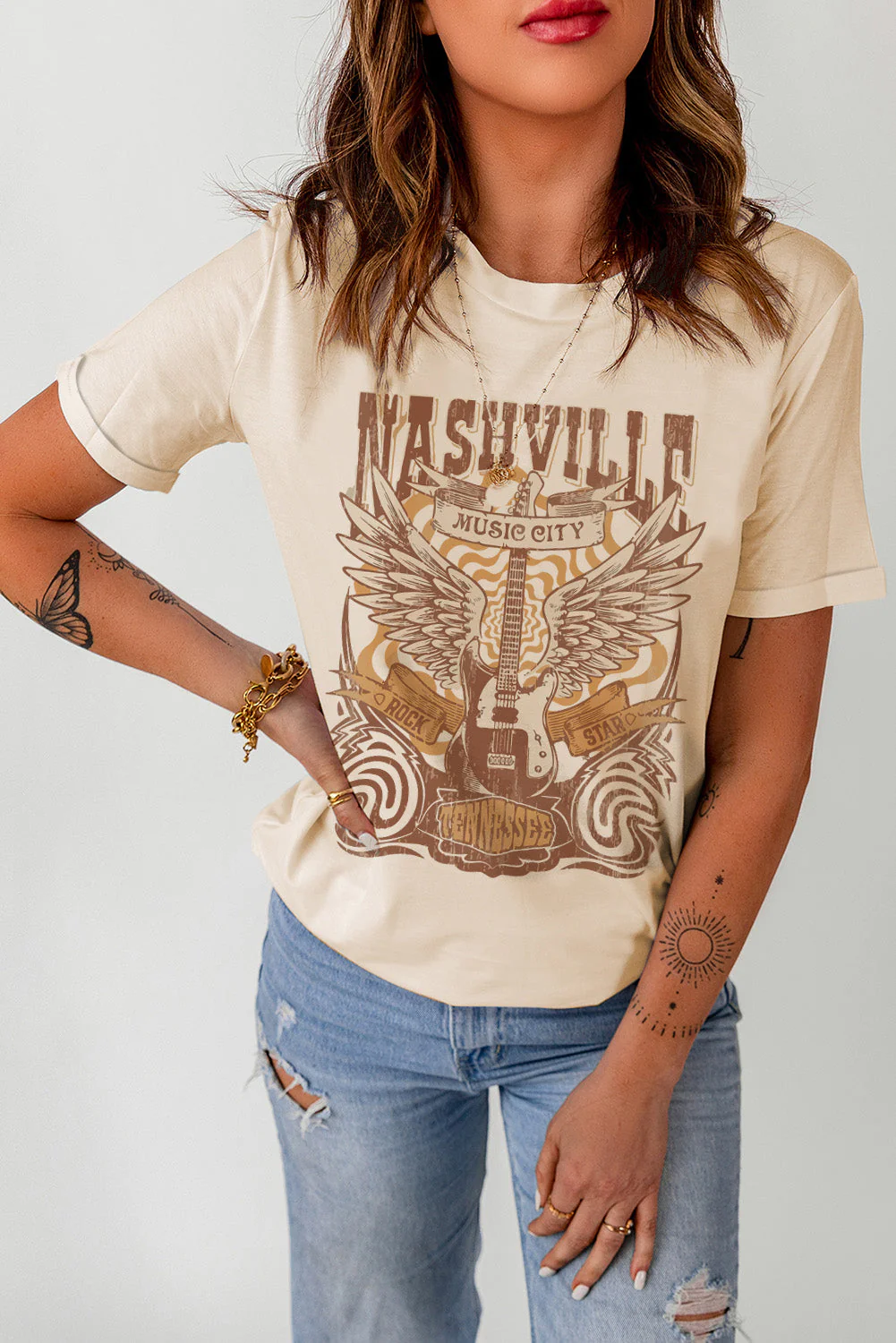 Western Graphic Round Neck T-Shirt - Image 3