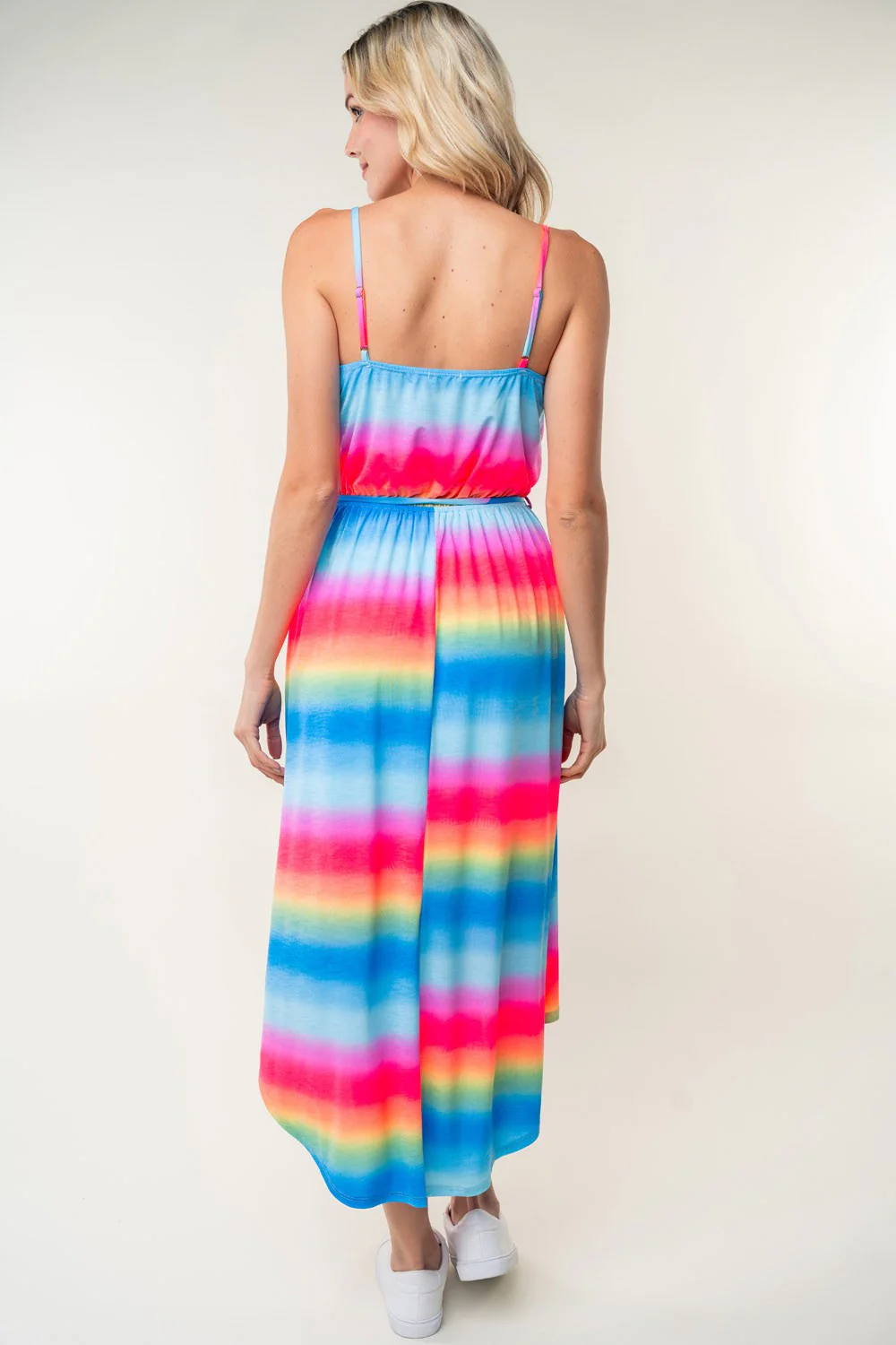 White Birch Full Size Ombre Striped Midi Cami Dress - Image 2