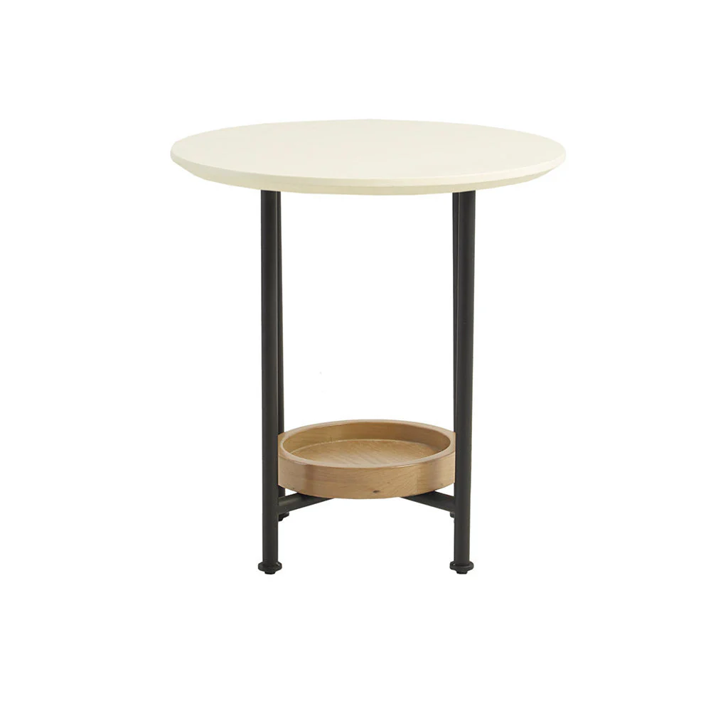 White/Natural End Table by Blak Hom - Image 3