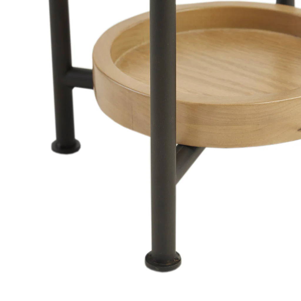 White/Natural End Table by Blak Hom - Image 6