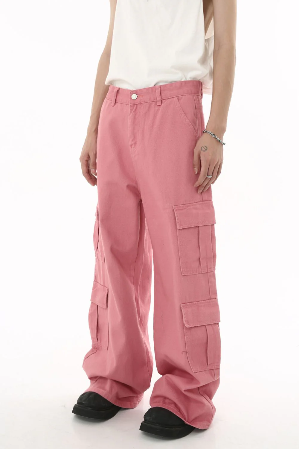 Wide Leg Cargo Jeans - Image 2