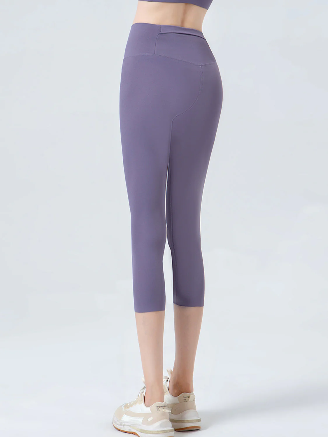 Wide Waistband Cropped Sports Leggings - Image 13