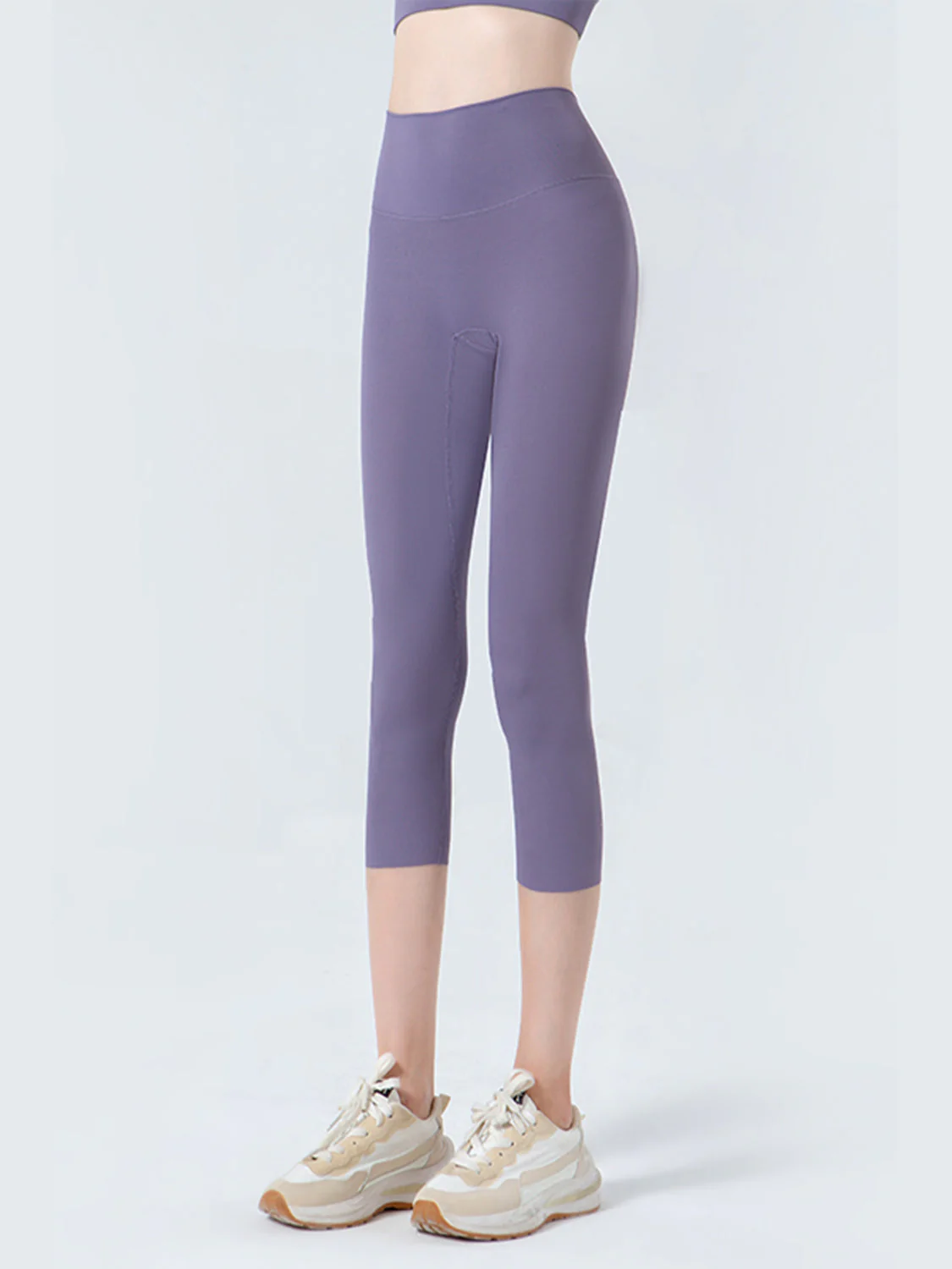 Wide Waistband Cropped Sports Leggings - Image 14