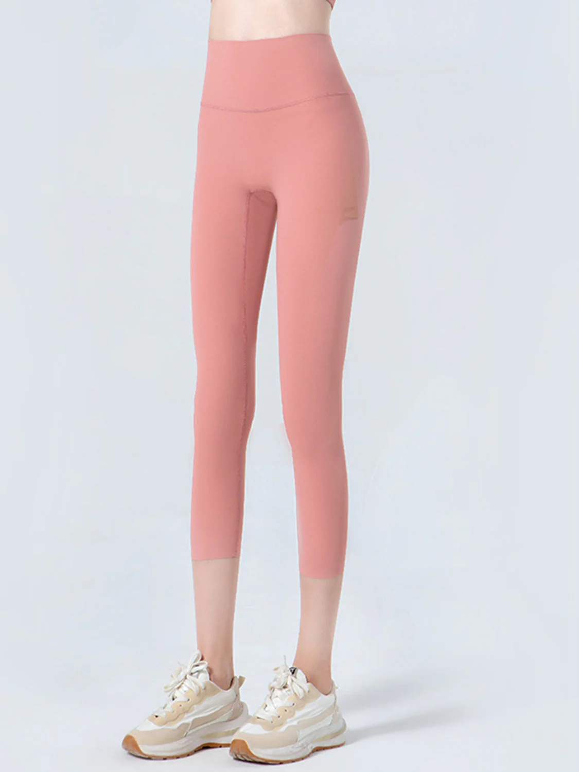 Wide Waistband Cropped Sports Leggings - Image 2