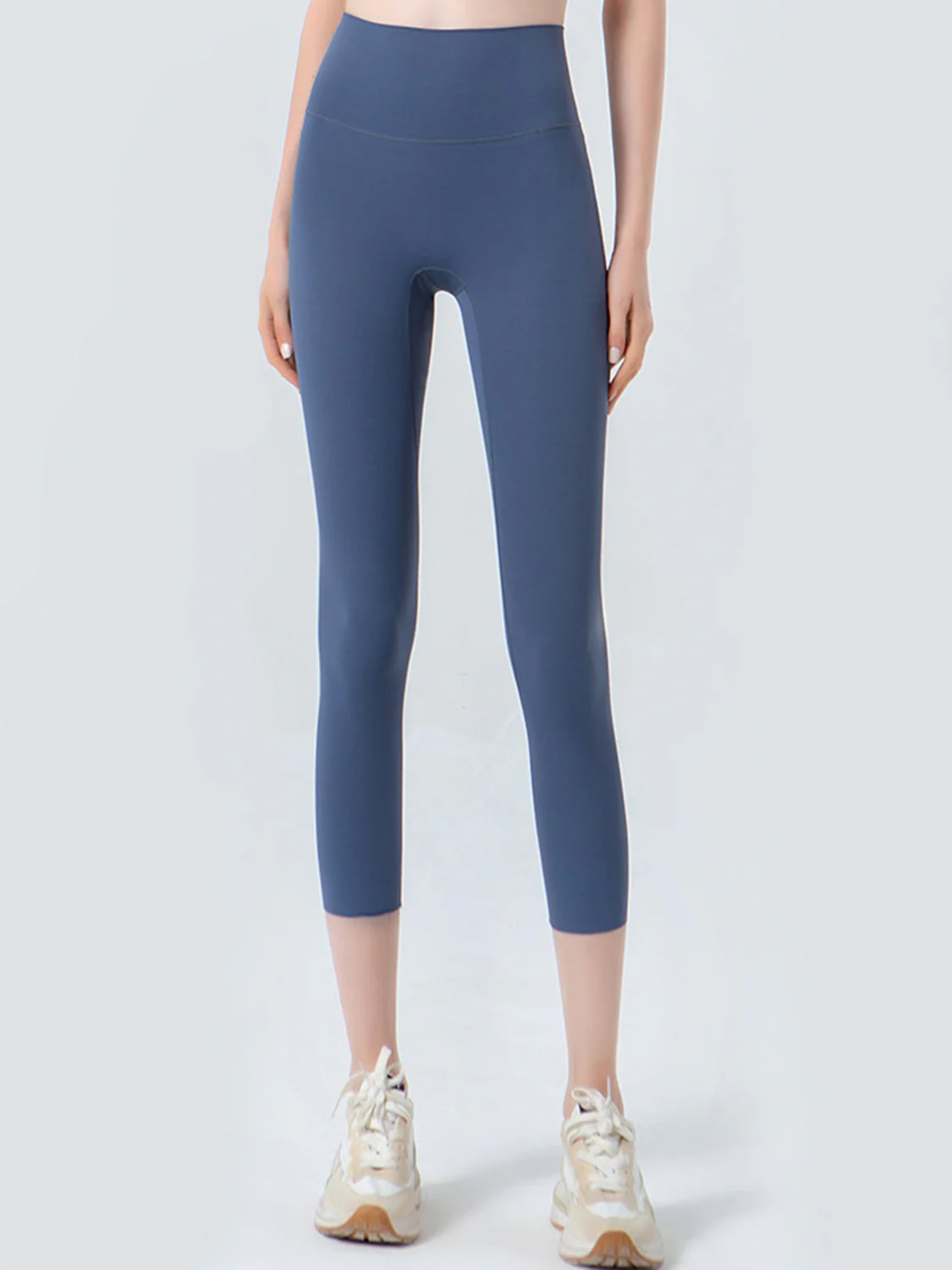 Wide Waistband Cropped Sports Leggings - Image 4
