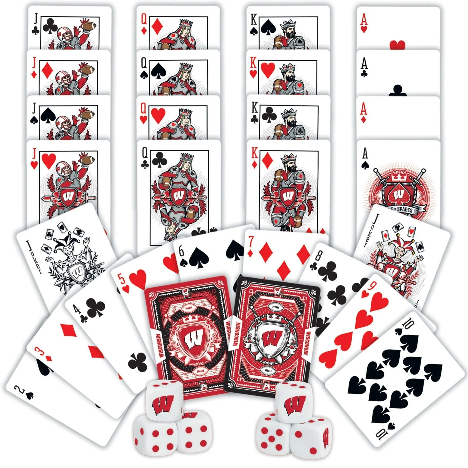 Wisconsin Badgers - 2-Pack Playing Cards & Dice Set by MasterPieces Puzzle Company INC - Image 2