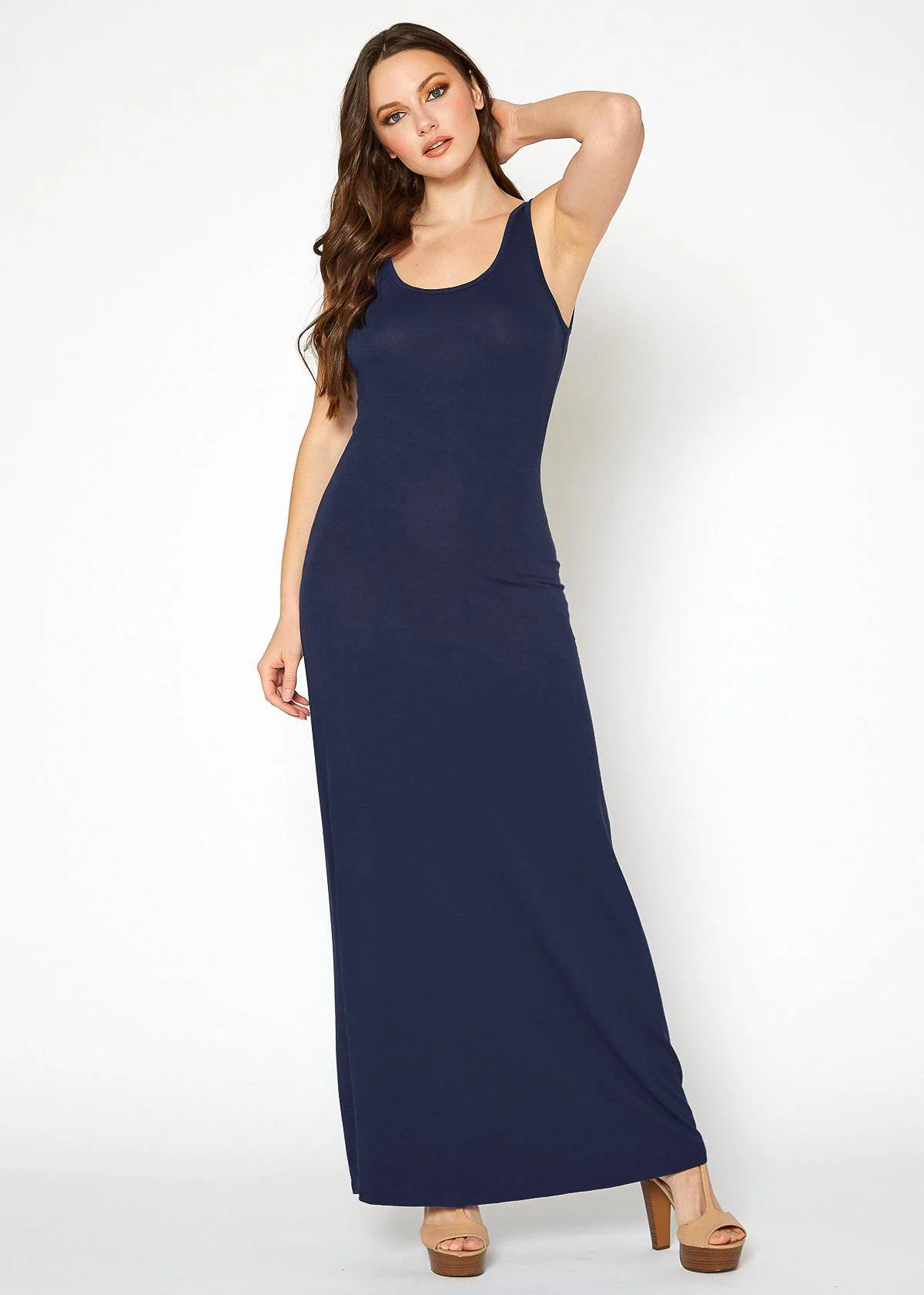 Women's Sleeveless Scoop Neck Maxi Dress by Shop at Konus - Image 14