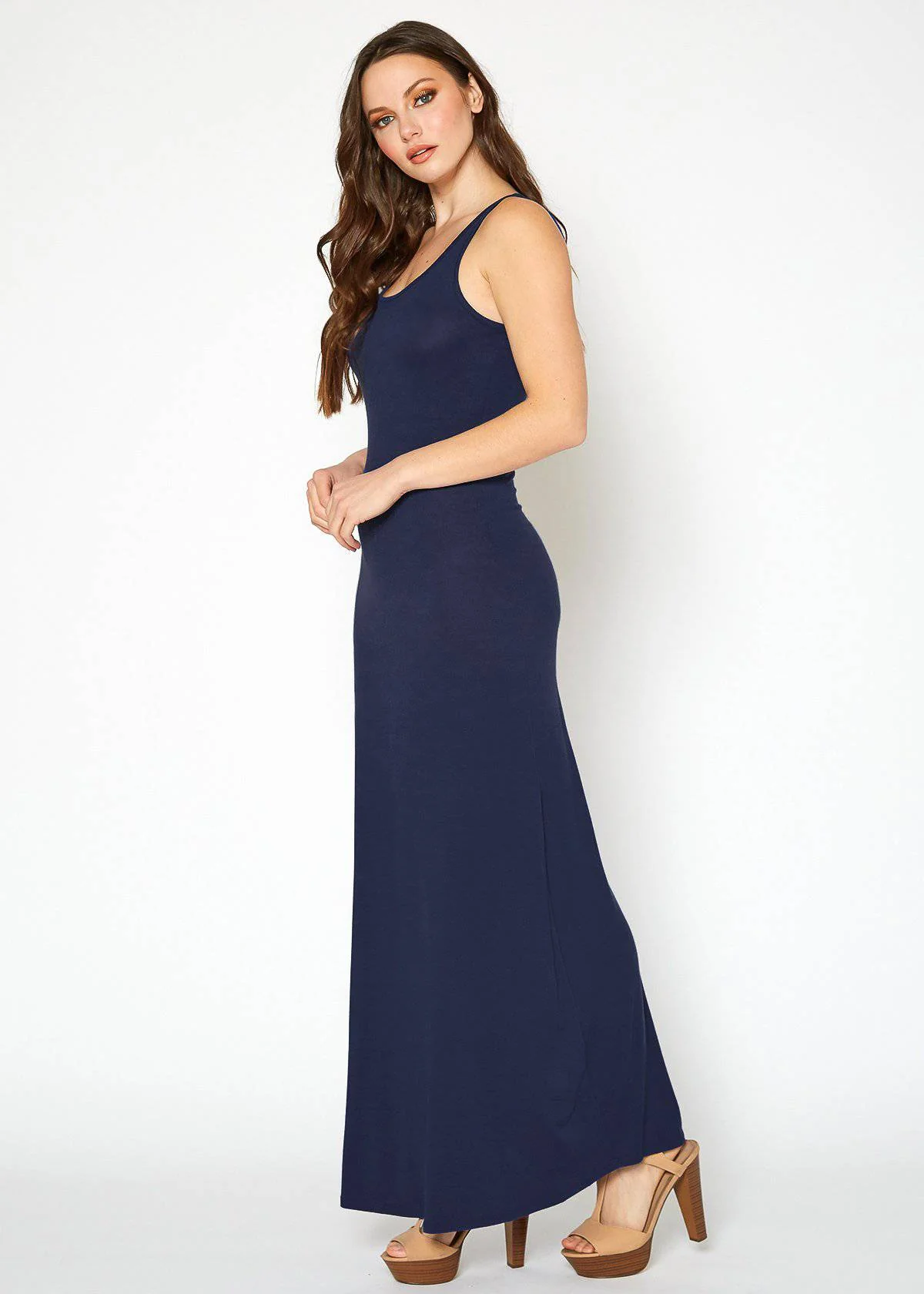 Women's Sleeveless Scoop Neck Maxi Dress by Shop at Konus - Image 15