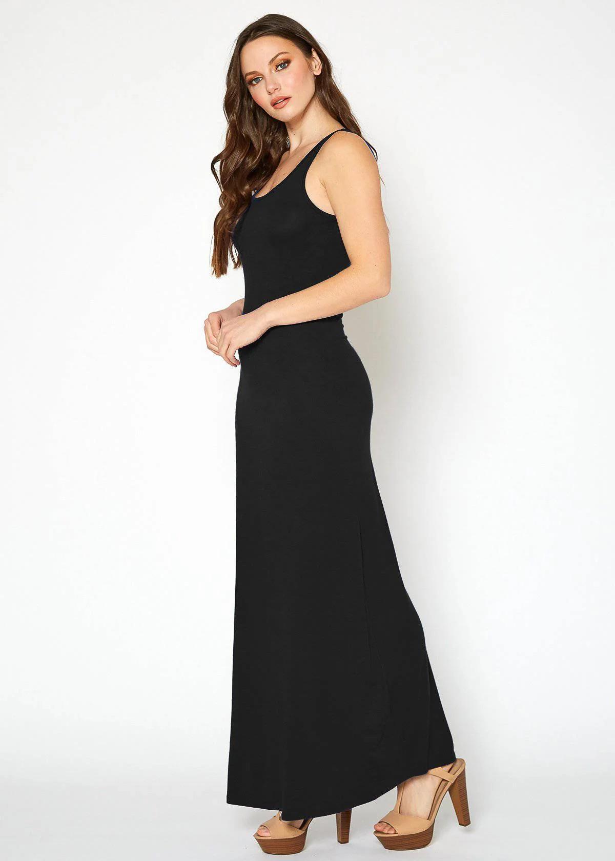 Women's Sleeveless Scoop Neck Maxi Dress by Shop at Konus - Image 17