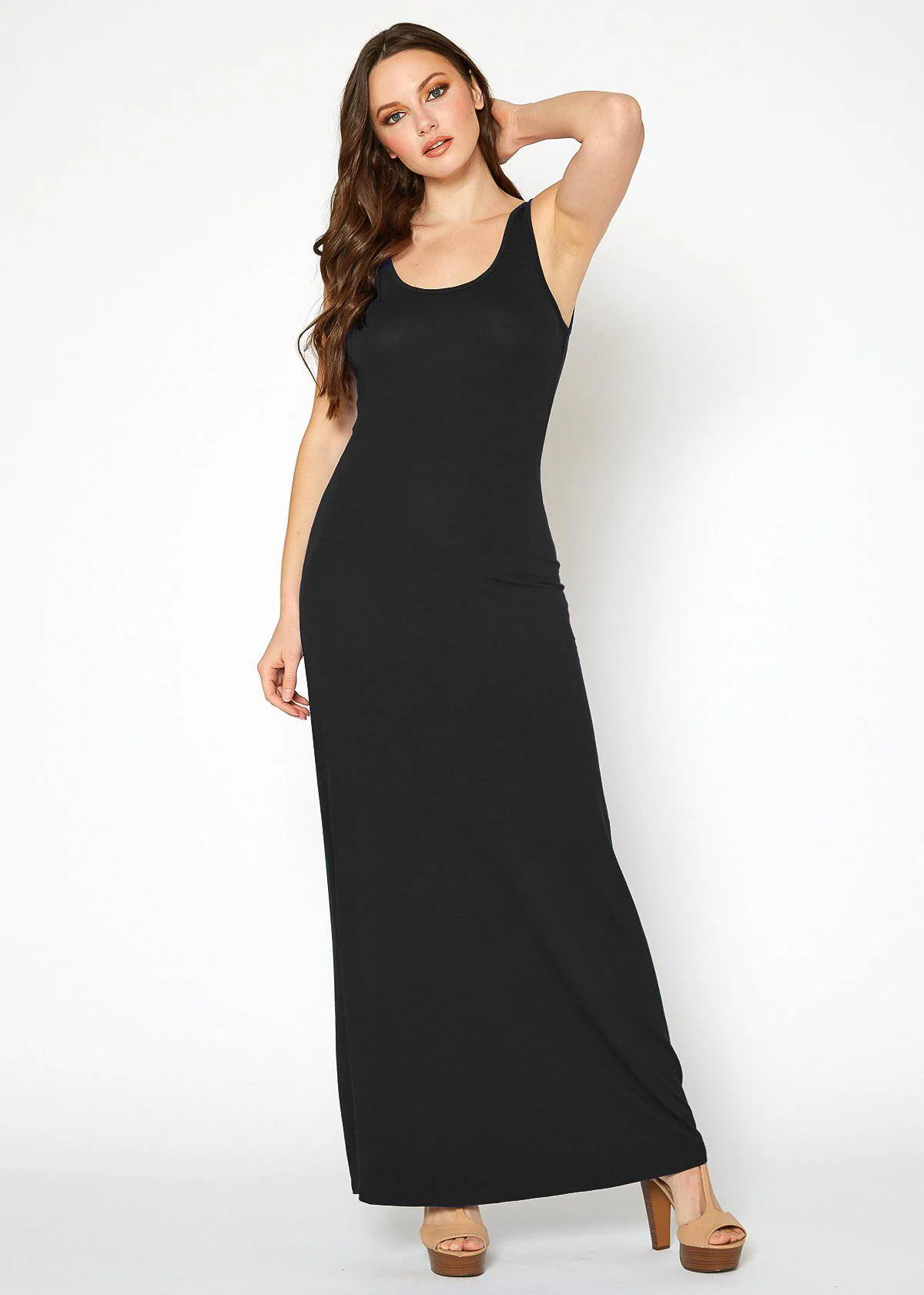 Women's Sleeveless Scoop Neck Maxi Dress by Shop at Konus - Image 19