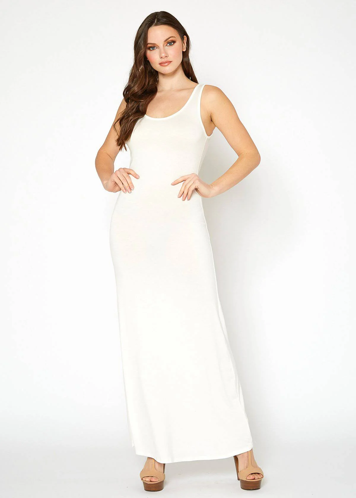 Women's Sleeveless Scoop Neck Maxi Dress by Shop at Konus - Image 21