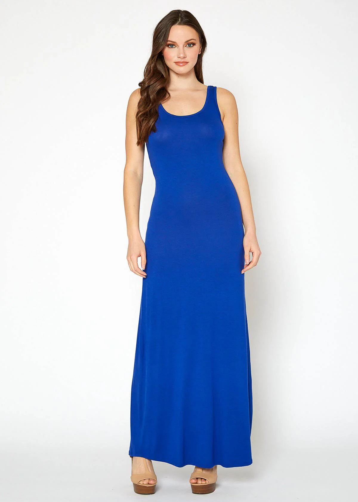 Women's Sleeveless Scoop Neck Maxi Dress by Shop at Konus - Image 23