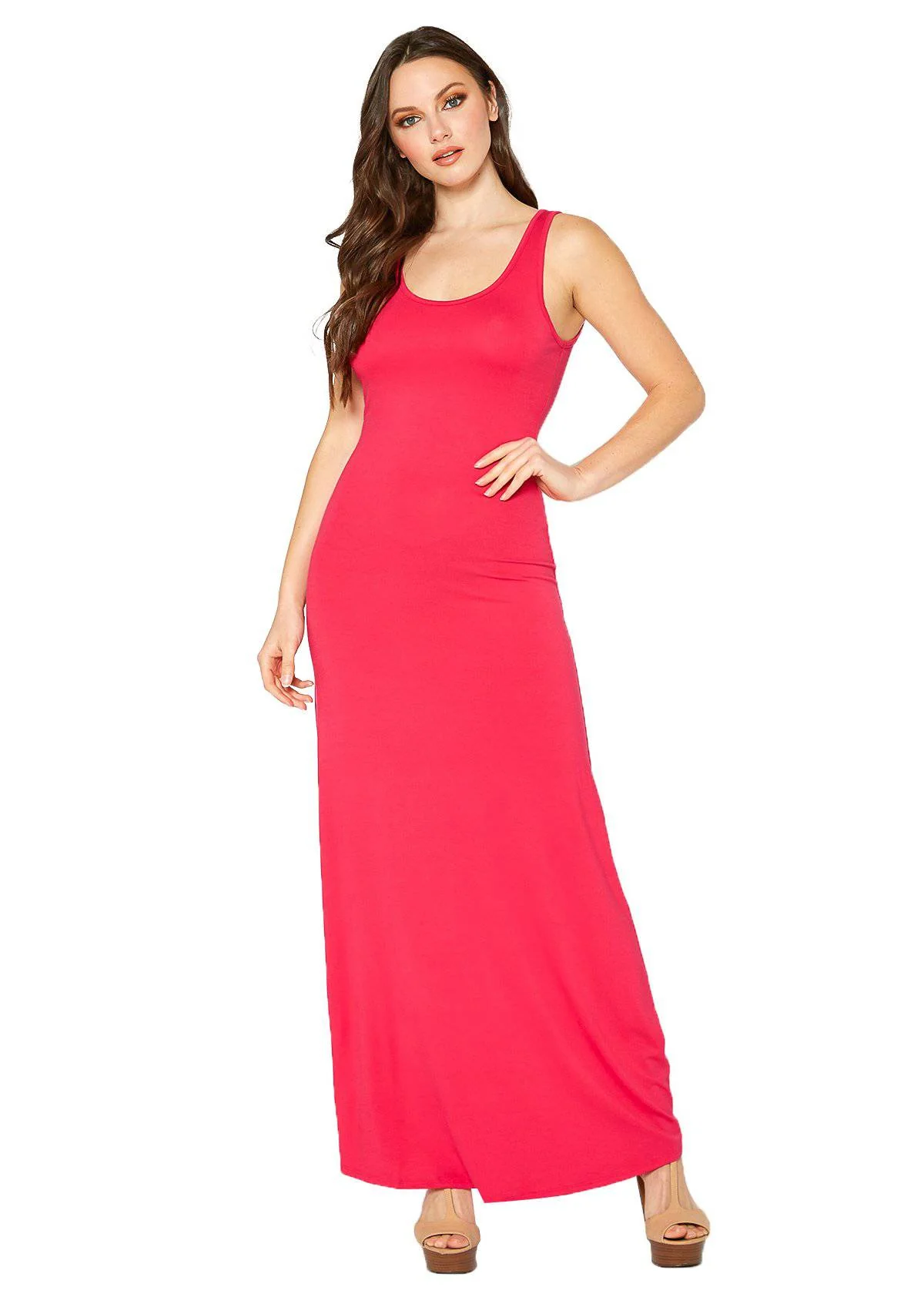 Women's Sleeveless Scoop Neck Maxi Dress by Shop at Konus - Image 3
