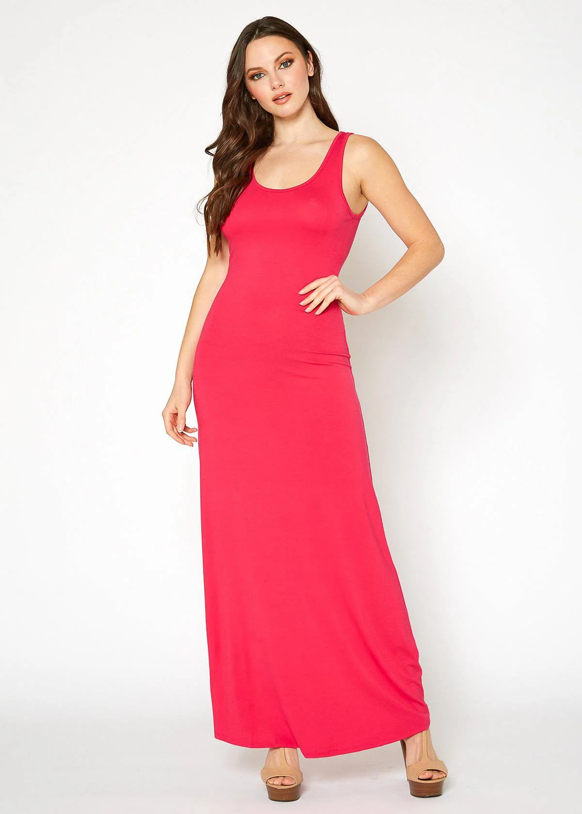 Women's Sleeveless Scoop Neck Maxi Dress by Shop at Konus - Image 33