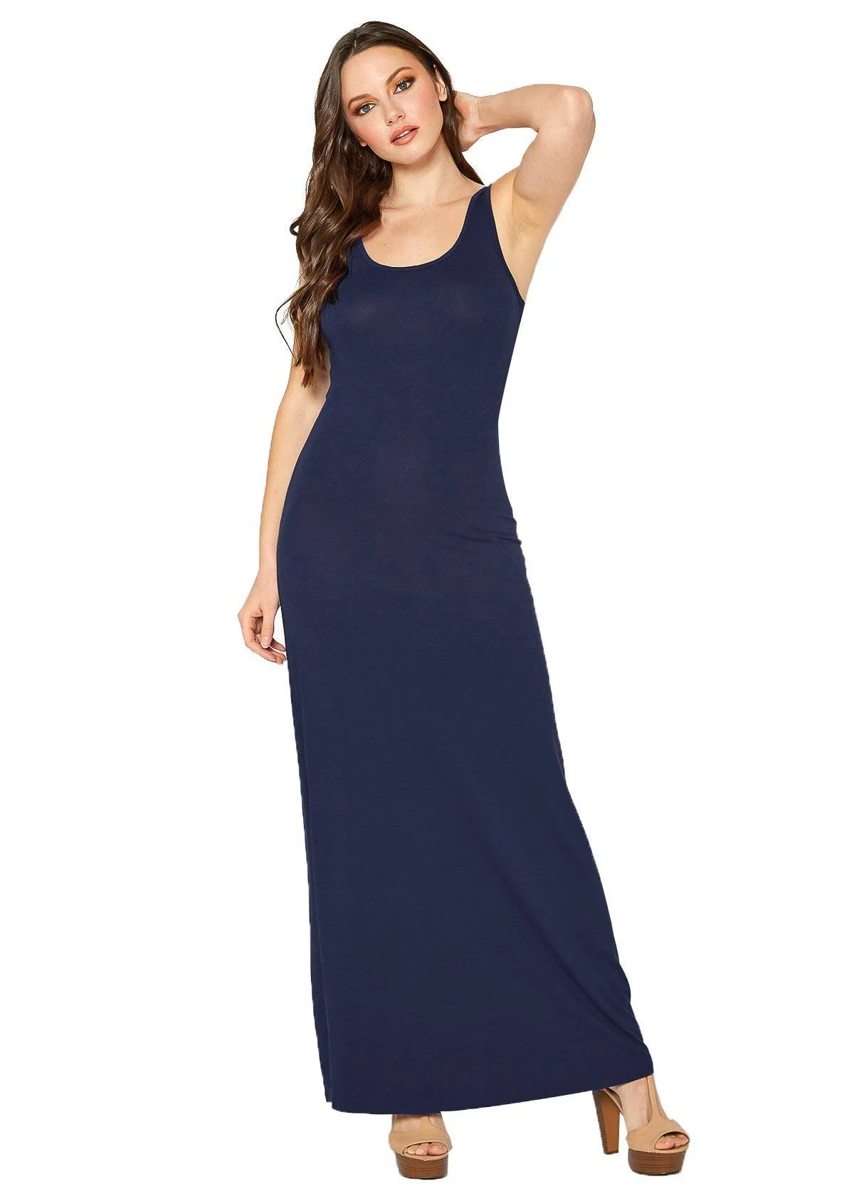 Women's Sleeveless Scoop Neck Maxi Dress by Shop at Konus - Image 4