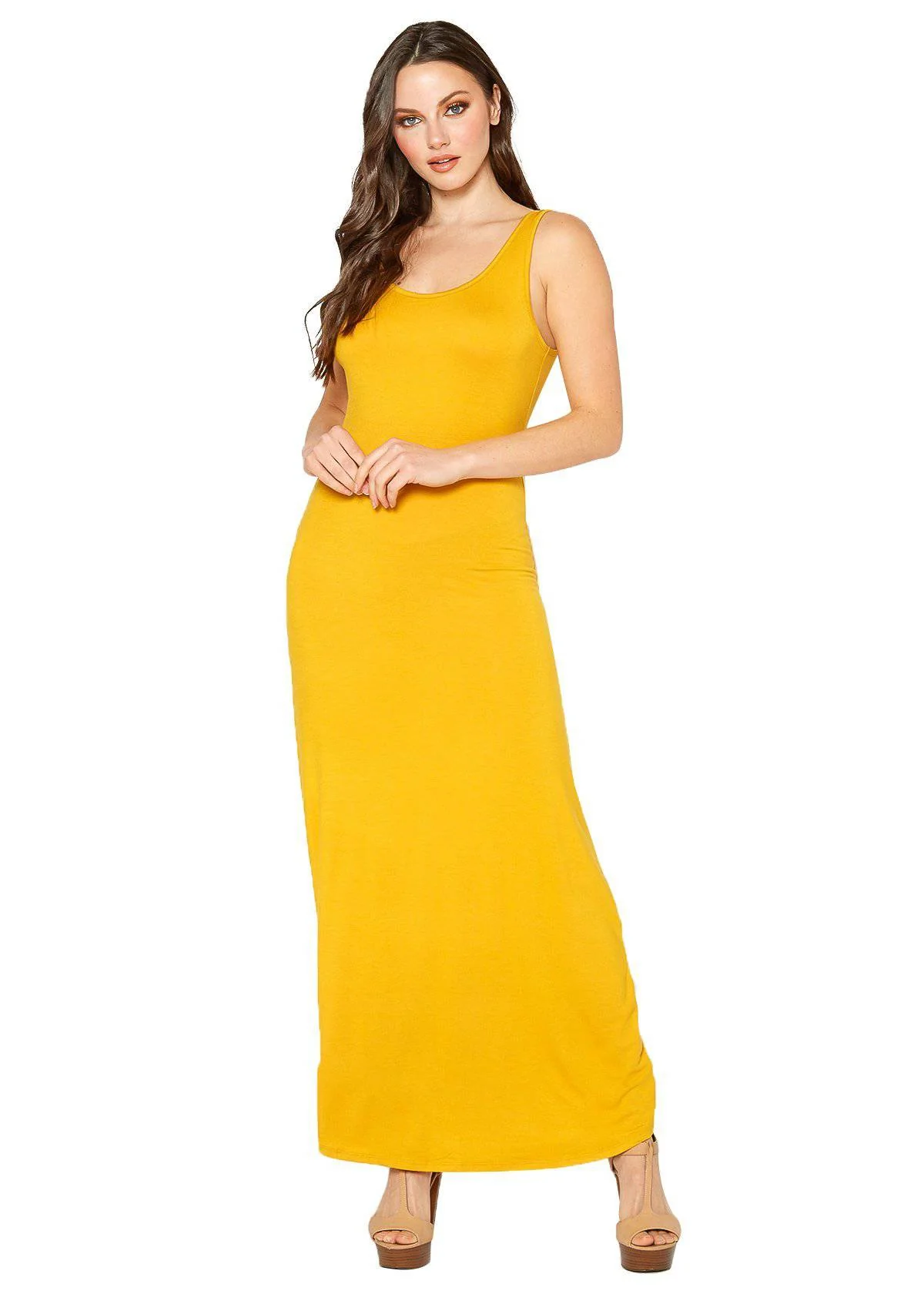 Women's Sleeveless Scoop Neck Maxi Dress by Shop at Konus - Image 5