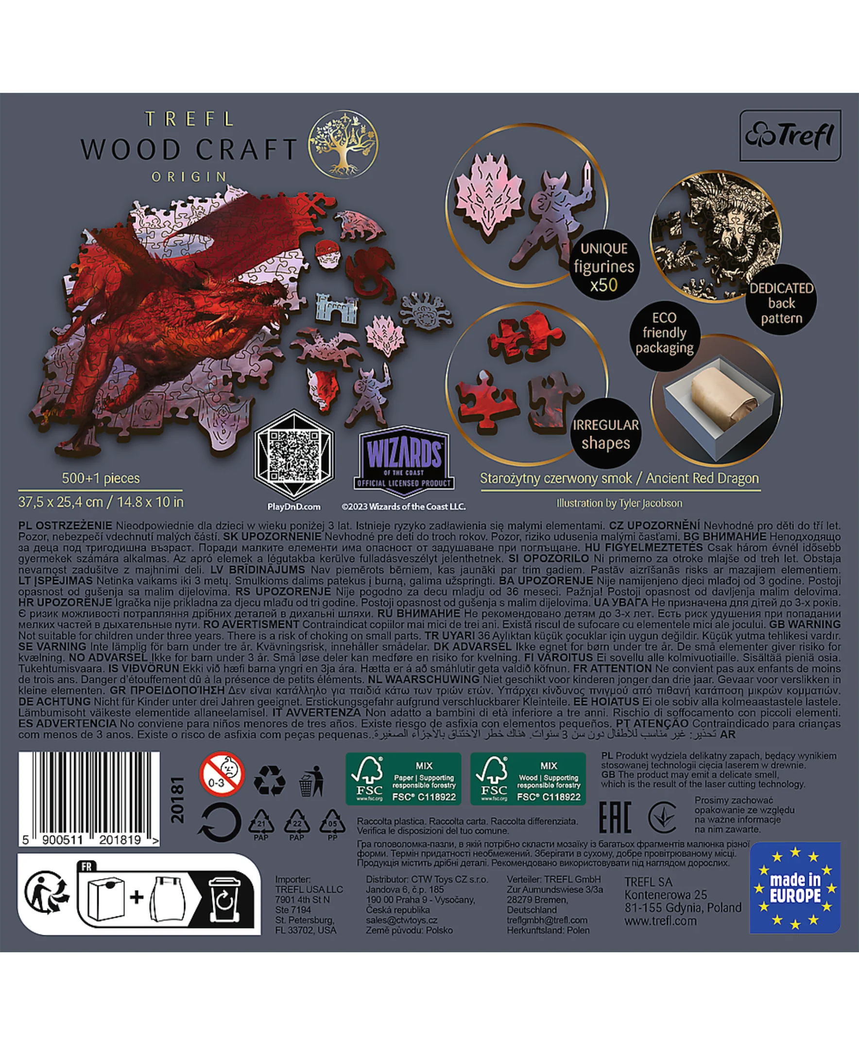 Wooden Puzzle: Dungeons & Dragons - Ancient Red Dragon (Wood Craft) - Image 4