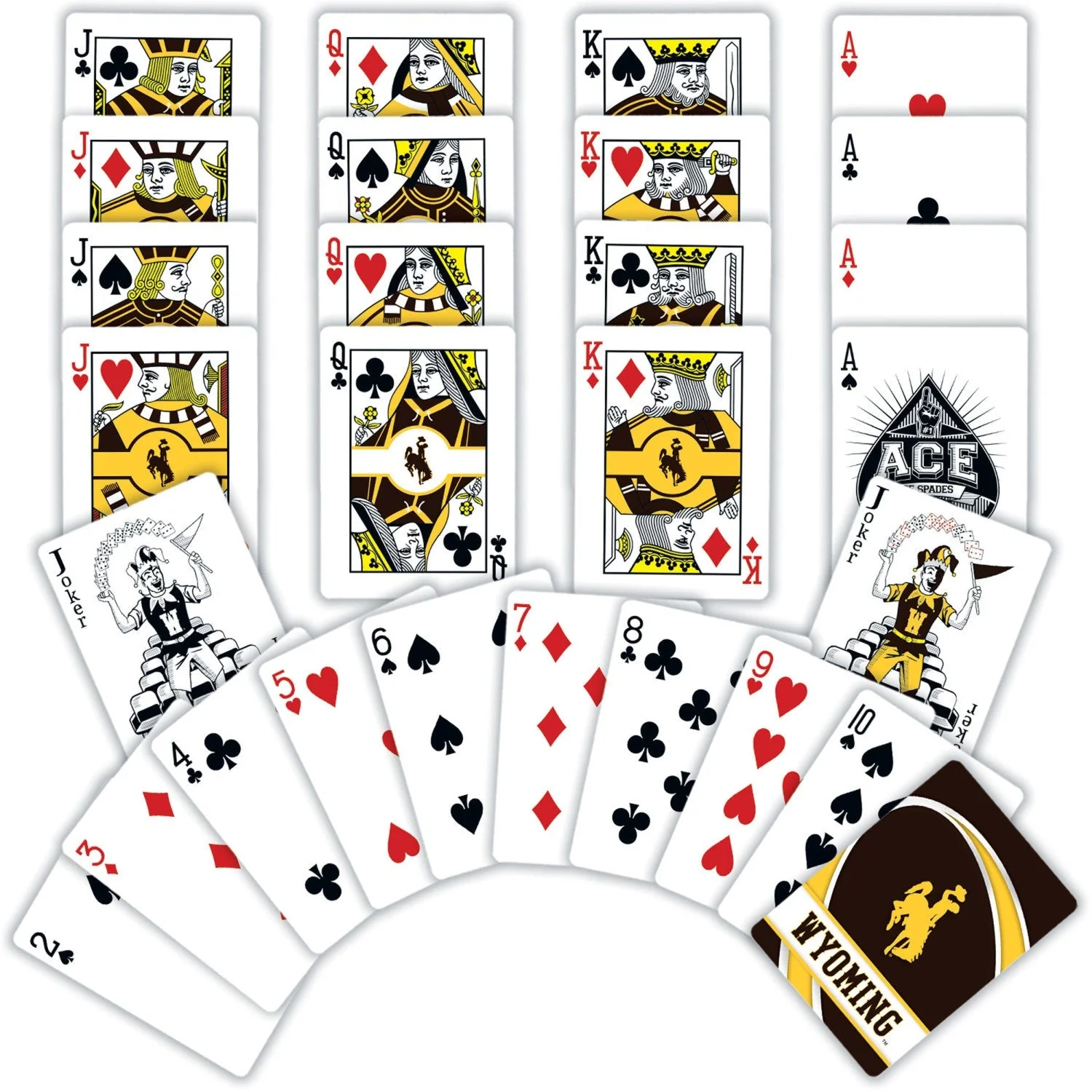 Wyoming Cowboys Playing Cards - 54 Card Deck by MasterPieces Puzzle Company INC - Image 2