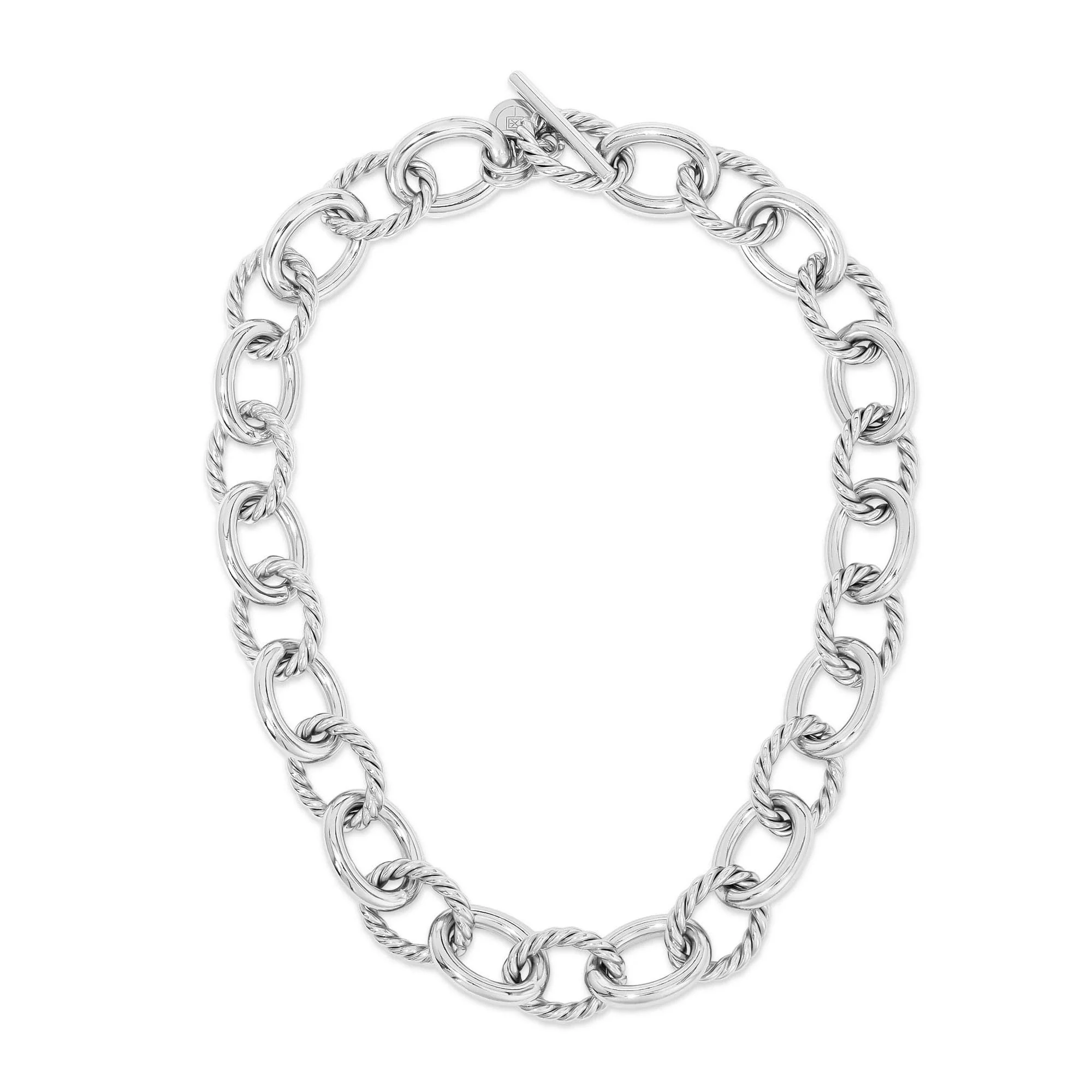 Xl Alternating Twisted Link Toggle Necklace by eklexic jewelry - Image 4