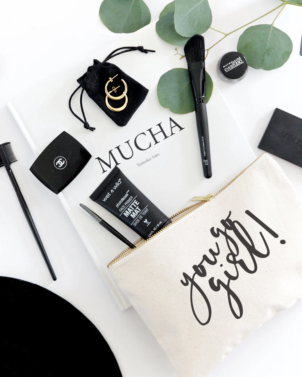 You Go Girl Cotton Canvas Cosmetic Bag by The Cotton & Canvas Co. - Image 4