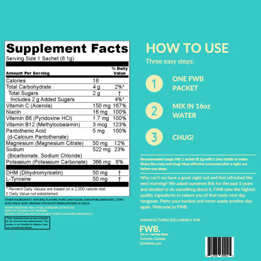 Yuzu Hangover Recovery Mix (16 Servings) by Feel Way Better - Image 3