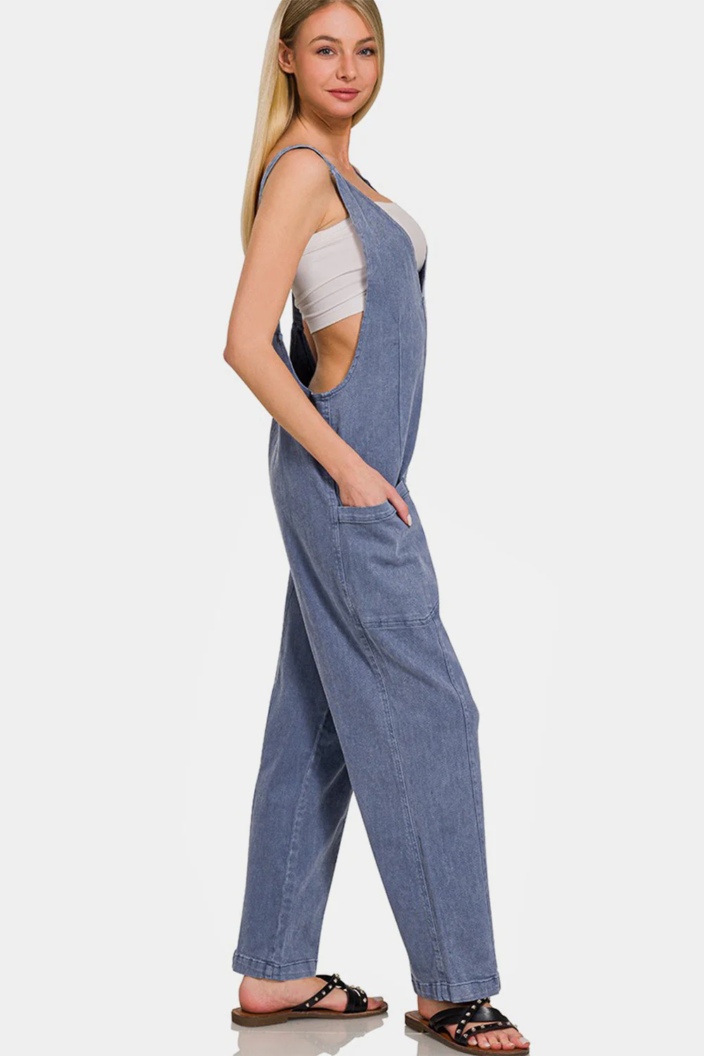 Zenana Pocketed Wide Strap Jumpsuit - Image 3