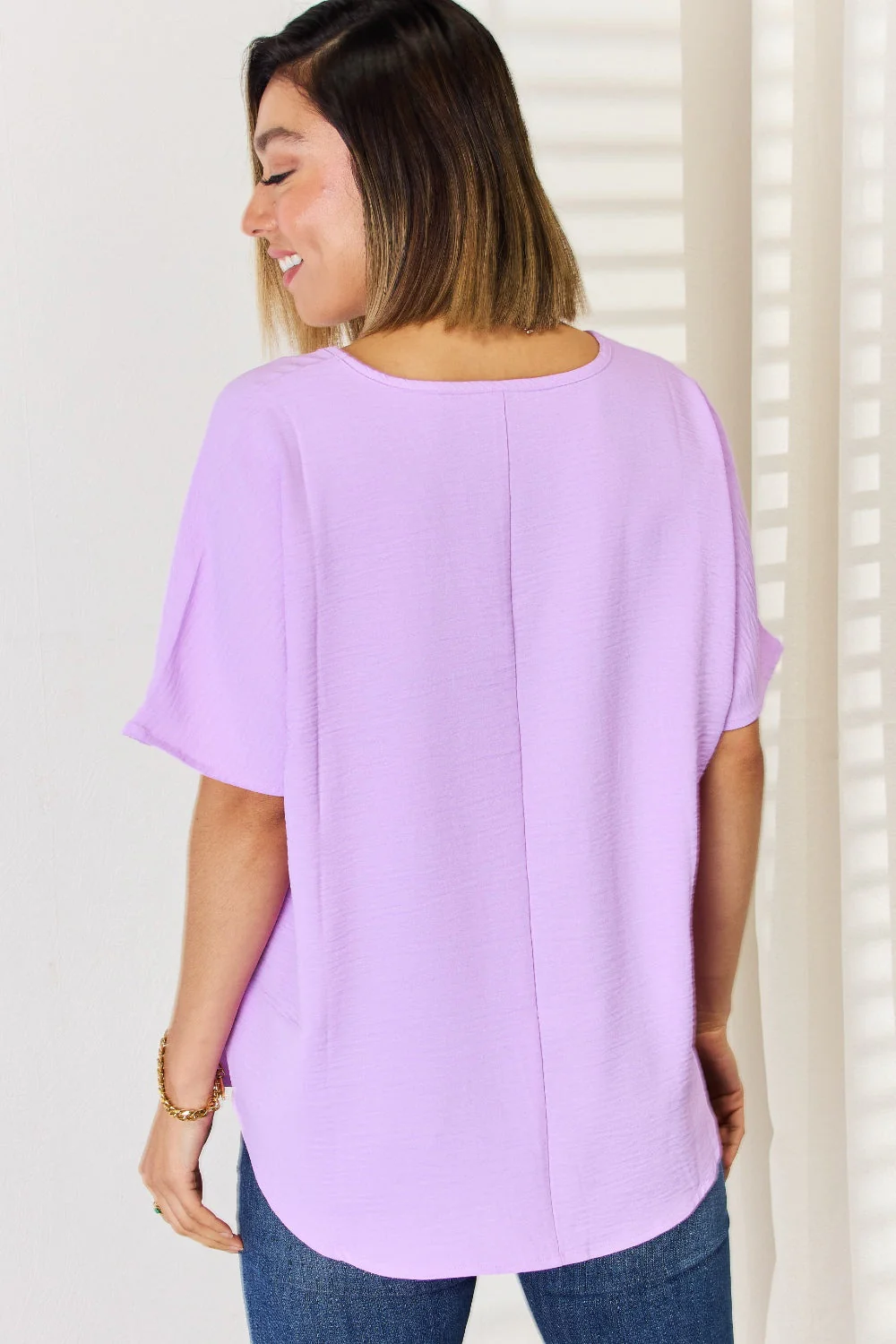 Zenana Texture Short Sleeve T-Shirt - Image 4